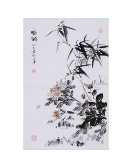 Bamboo And Chrysanthemum