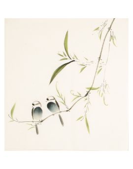 Two Birds Landing On The Branch 14