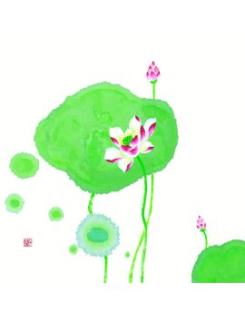 Green Lotus Leaves And Lotus Flowers 3