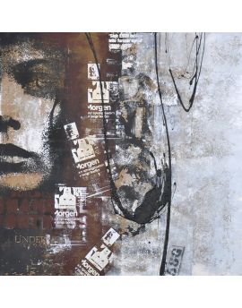 Mixed Media Collage Face Of Girl