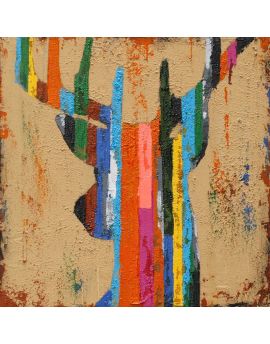 Rainbow Vertical Deer Image