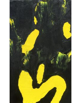 Yellow And Black Thick Texture Art 1