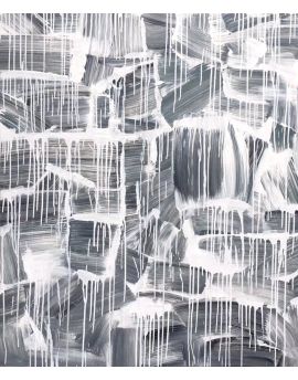 Grey And White Abstract Art