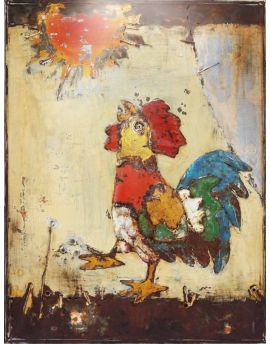 Colorful Rooster And Sun