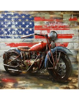 American Shiny Red Motorcycle