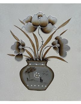 3D Metal Vase With Flowers Ⅱ