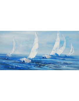 White Sailing Boats On Sea