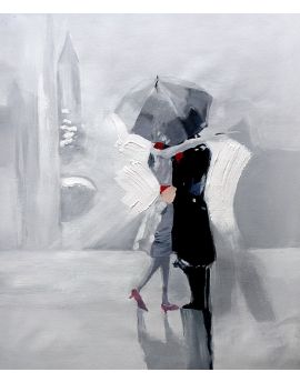 Couple Under Umbrella