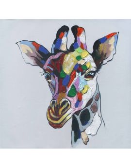 Colorful Giraffe's Head