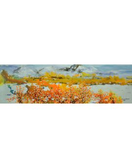 Landscape Of Snow Mountains And Villages