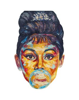 Colorful Audrey Hepburn Portrait