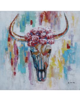 Antelope Head With Red Flowers