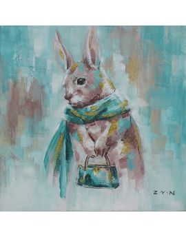 Rabbit With Scarf And Purse
