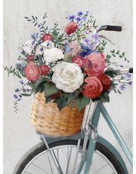 Colorful Flowers In Bike Basket 1