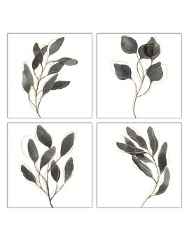Grey Leaves With golden Lines 1