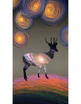 Deer Under Starry Night