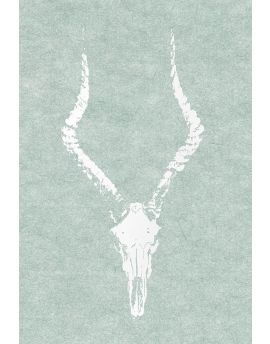 Antelope Head In Blue Background