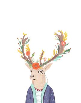 Cartoon Mummy Deer