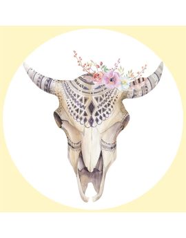 Bull Skull With Tattoos