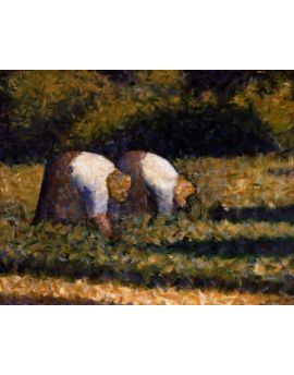 Farm Women at Work By Georges Seurat