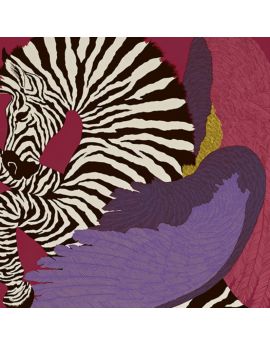 Zebra With Purple Wings