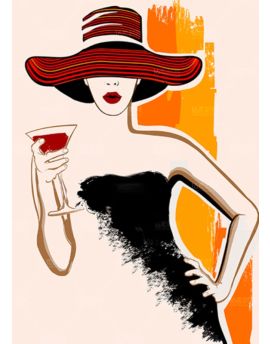 Sexy Lady Holding Glass Of Wine