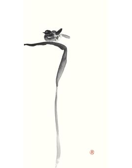 Bird Sitting On Twig