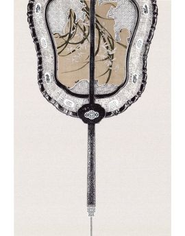 Chinese Traditional Silk Fan With Orchid