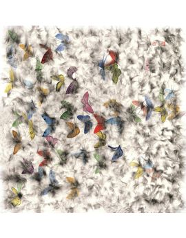 Flock Of Colored Butterflies