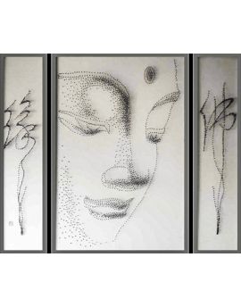 3D Buddha Nail Wall Art