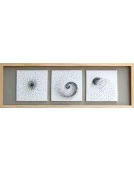 3D Sun, Galaxy And Shooting Star Pin Artwork