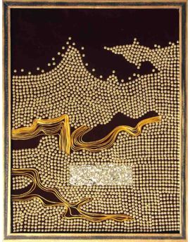 3D Golden Metal Balls Artwork