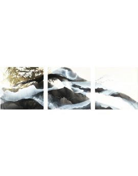 3 Panels Of Snowy Mountains
