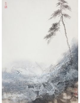 A Pine In Great Waves