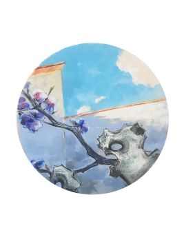 A Branch Of Purple Blossom Under Blue Sky