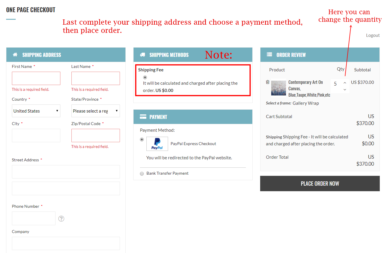 The last step to order