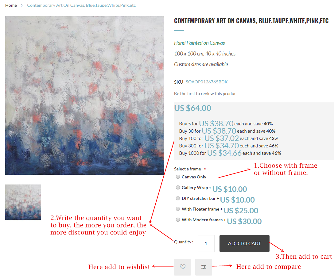 The first step to order