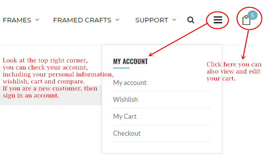 The second step to order